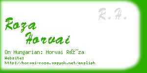 roza horvai business card